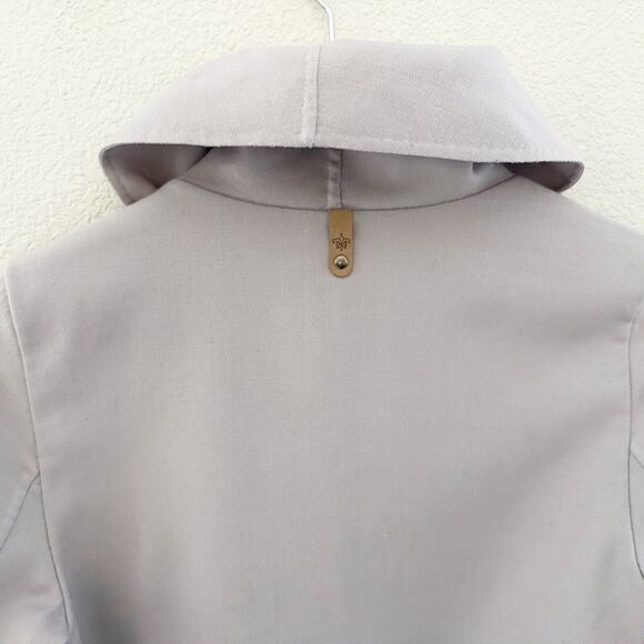 MACKAGE Loni Coat Trench Wrap Drape Wool Lightweight Classic Minimalist Gray XS - Picture 9 of 16